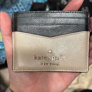 Kate Spade Black and Beige Card Holder